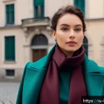 룩셈부르크 패션 트렌드 - A stylish urban scene in Luxembourg featuring a woman dressed in a modern interpretation of classic ...