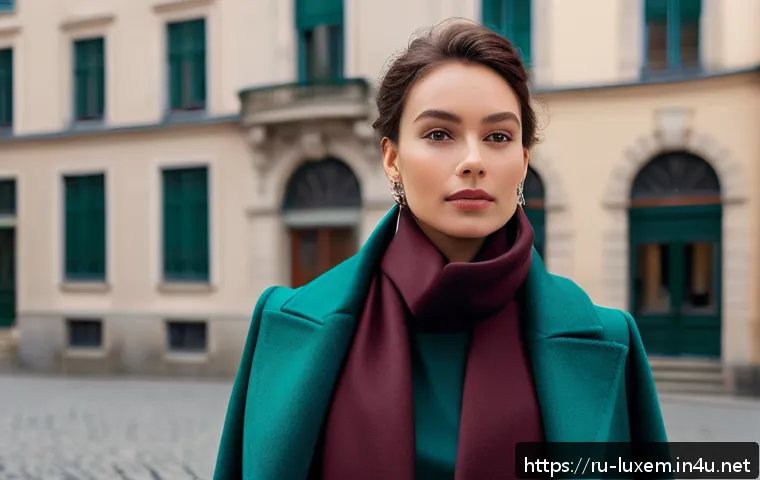 룩셈부르크 패션 트렌드 - A stylish urban scene in Luxembourg featuring a woman dressed in a modern interpretation of classic ...